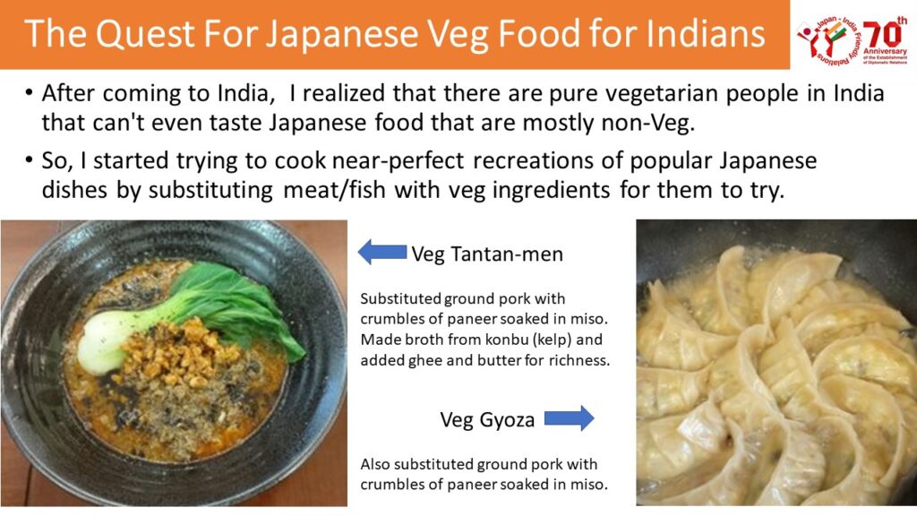 Discovering similarities between Indian and Japanese vegetarian food.